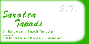 sarolta tapodi business card